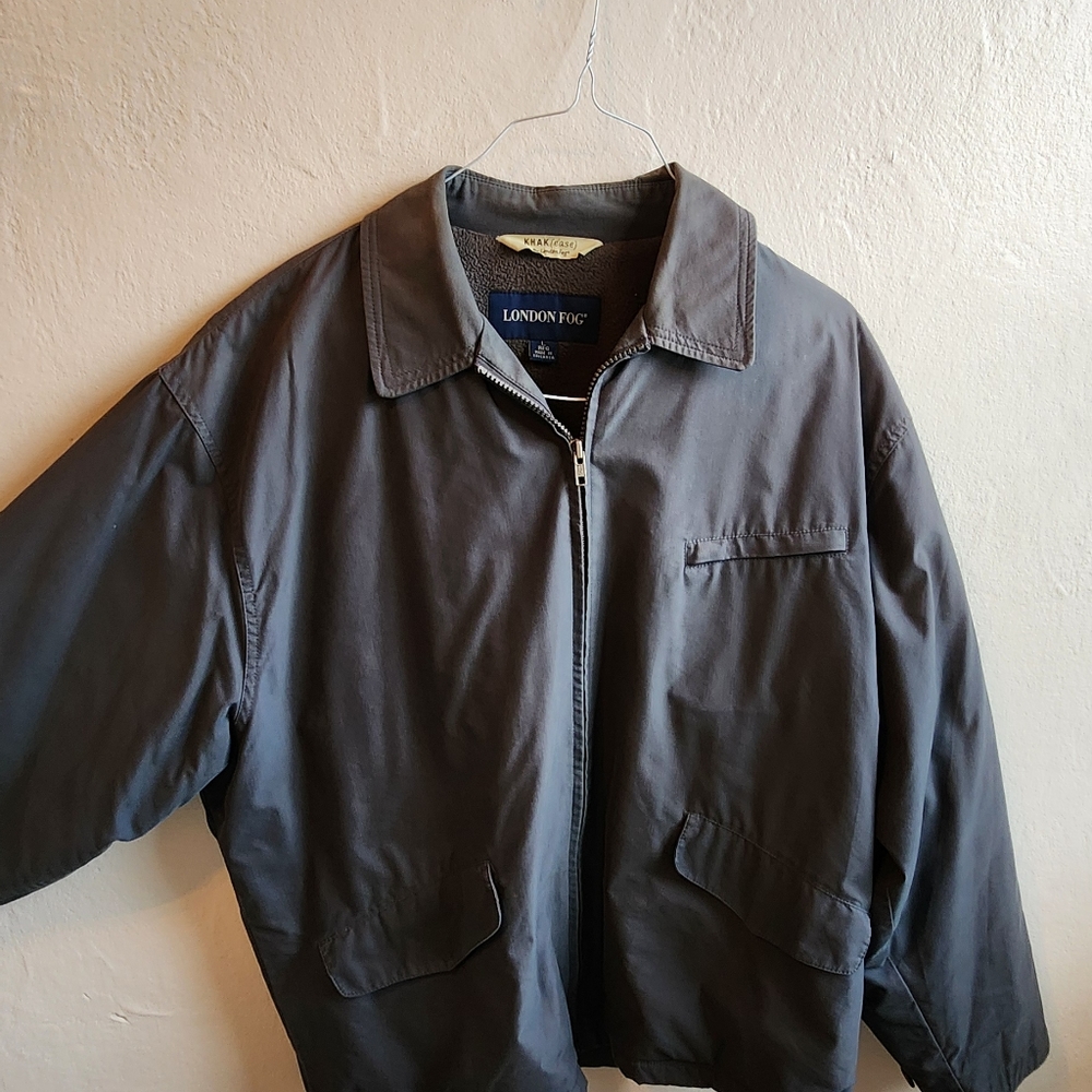 London fog gray light weight jacket mens